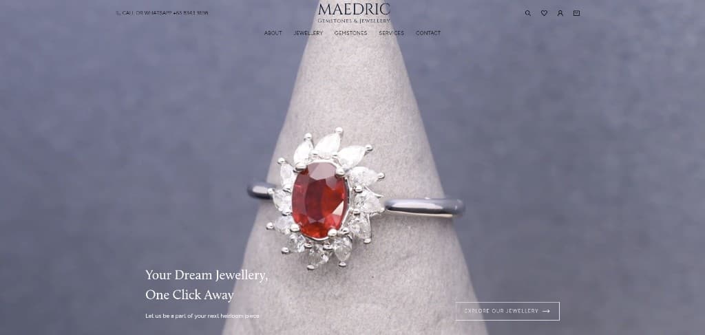 Maedric website screenshot